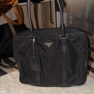 Prada Black Nylon Briefcase